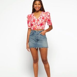 Redone 90d denim mini skirt